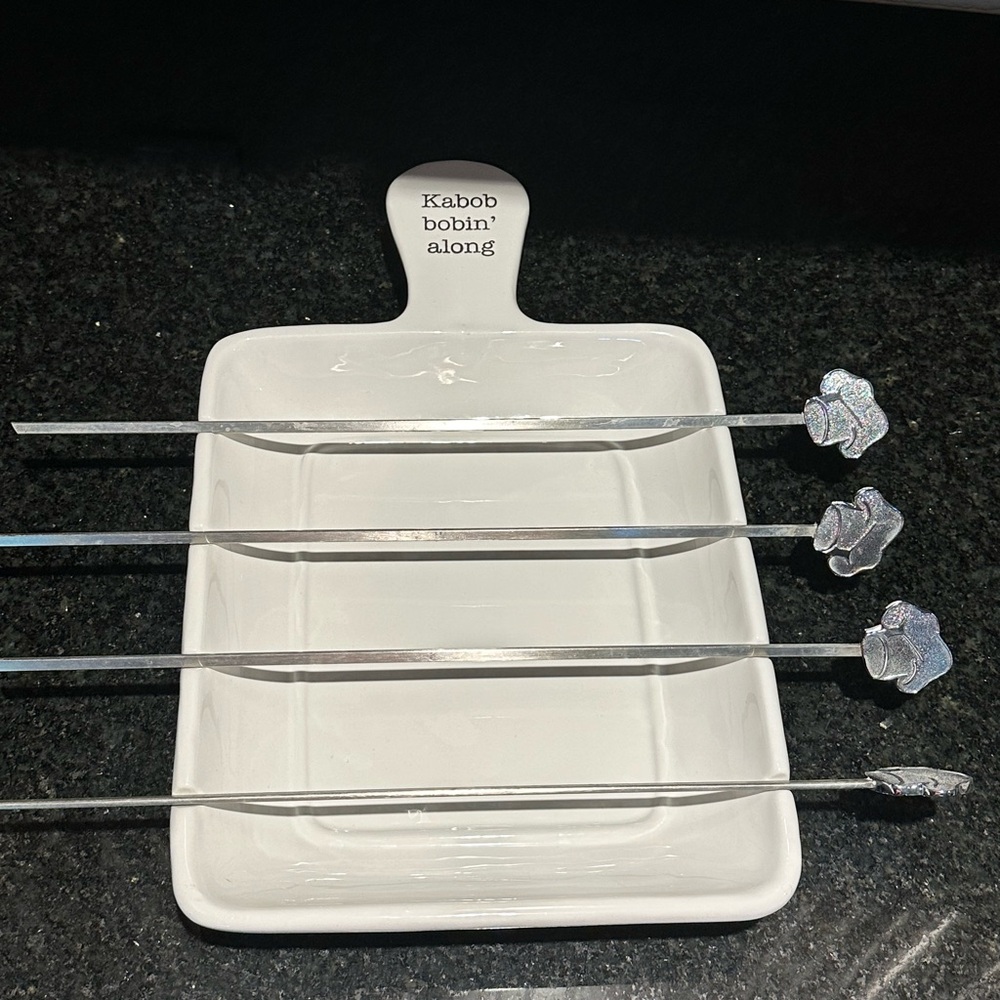 Mud Pie Kabob Platter with PC Skewers